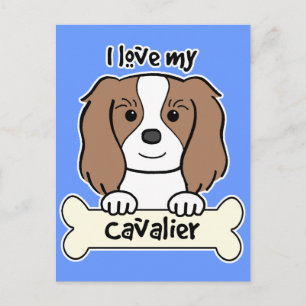 I Kärlek My Cavalier Kung Charles Spain Vykort