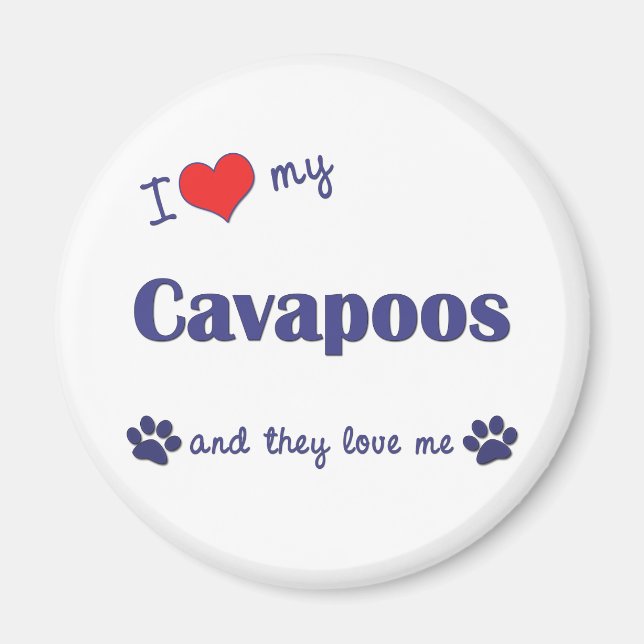 I Kärlek My Cavapoos (Många Hundar) Magnet (Framsidan)