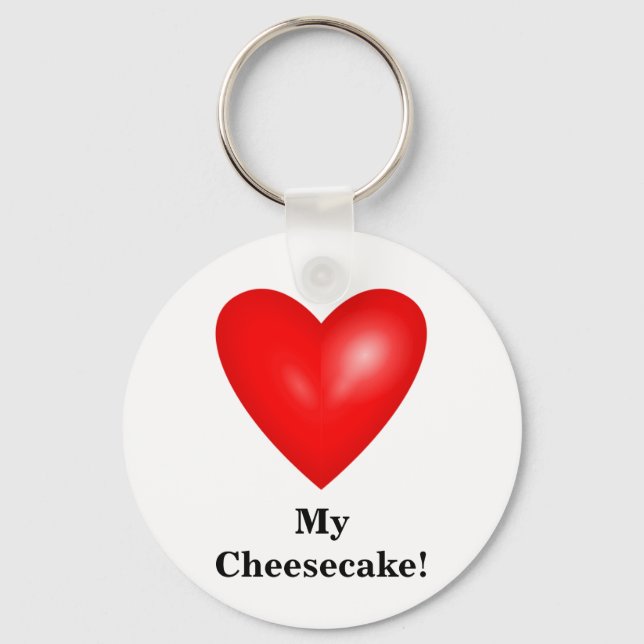 I Kärlek My Cheesecake Keychain Nyckelring (Framsida)