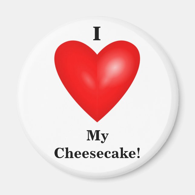 I Kärlek My Cheesecake Magnet (Framsidan)