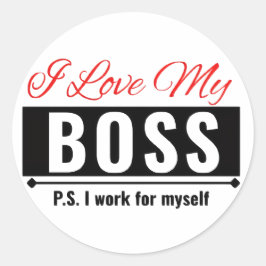 I Kärlek My Chef Runt Klistermärke