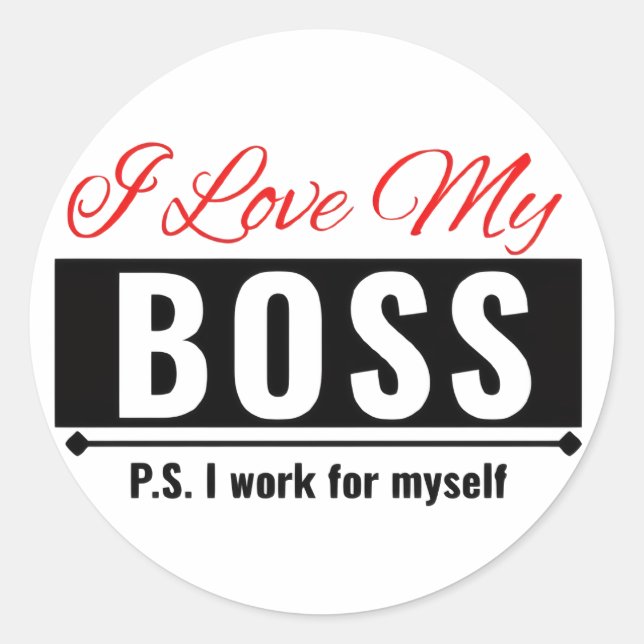 I Kärlek My Chef Runt Klistermärke (Framsida)