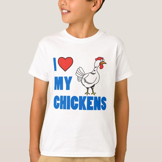 I Kärlek My Chickens T-shirt (Framsida)