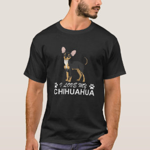 I Kärlek My Chihuahua Älskare Giftidea for Chiwawa T Shirt
