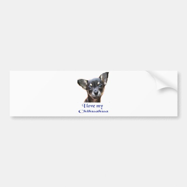 I kärlek my Chihuahua Bildekal (Framsidan)