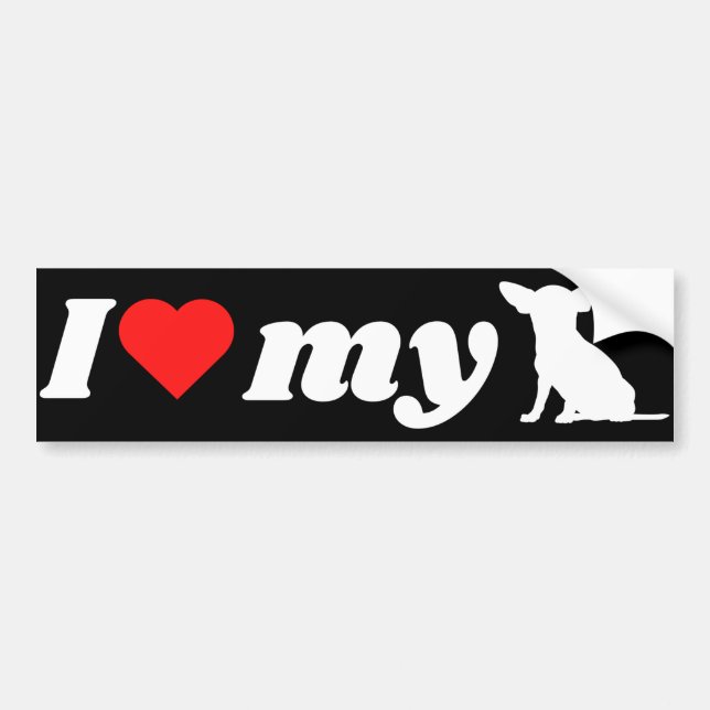 I kärlek My Chihuahua Bildekal (Framsidan)