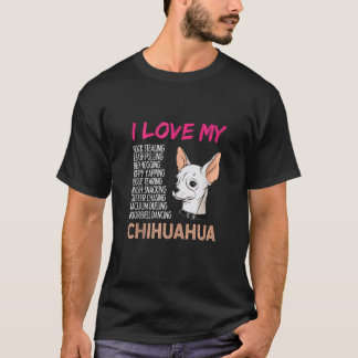 I Kärlek My Chihuahua Funny Grandma Hund älskare W T Shirt