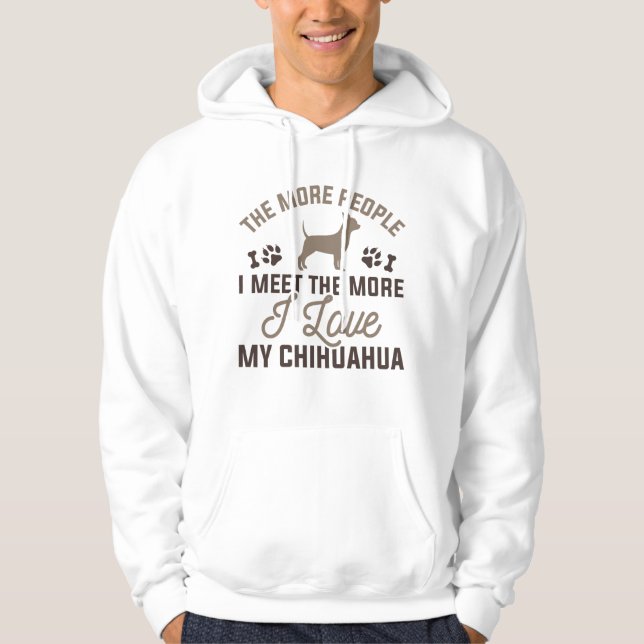 I Kärlek My Chihuahua Hoodie (Framsida)