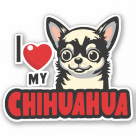 I Kärlek My Chihuahua Klistermärken