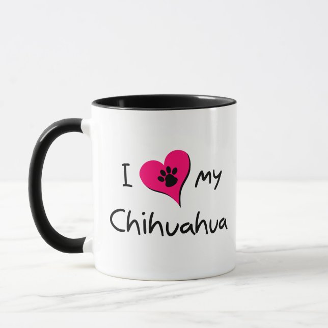 I Kärlek my Chihuahua Mugg (Vänster)