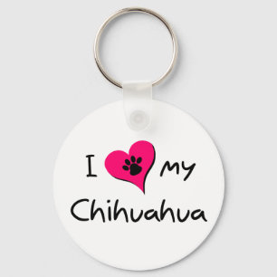 I Kärlek my Chihuahua Nyckelring