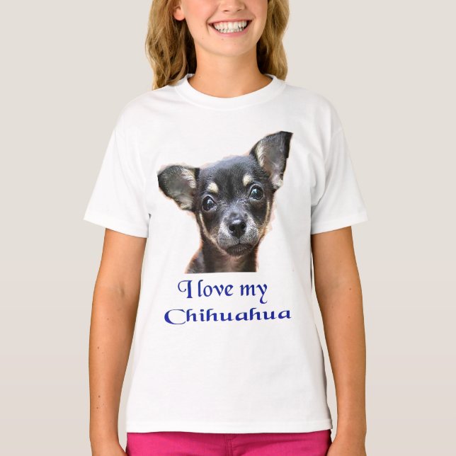 I kärlek my Chihuahua T Shirt (Framsida)