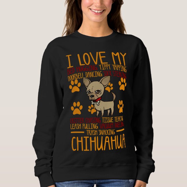 I Kärlek My Chihuahua T Shirt (Framsida)