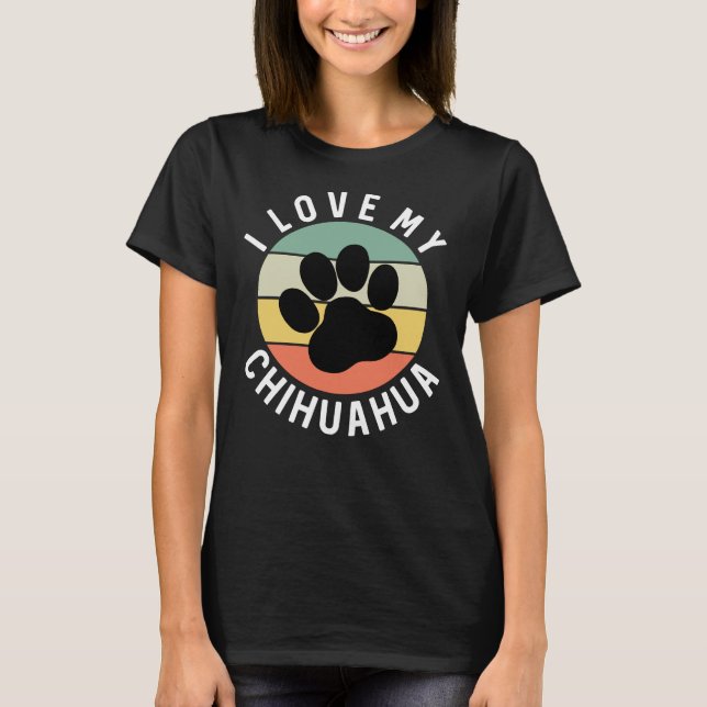 I Kärlek My Chihuahua T Shirt (Framsida)