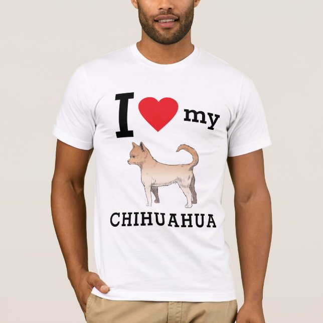I Kärlek My Chihuahua T Shirt (Framsida)