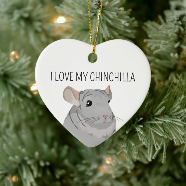 I Kärlek My Chinchilla Julgransprydnad Keramik (Träd)