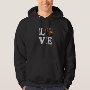 I Kärlek My Chocolate Lab Labrador Retriever Hund Hoodie