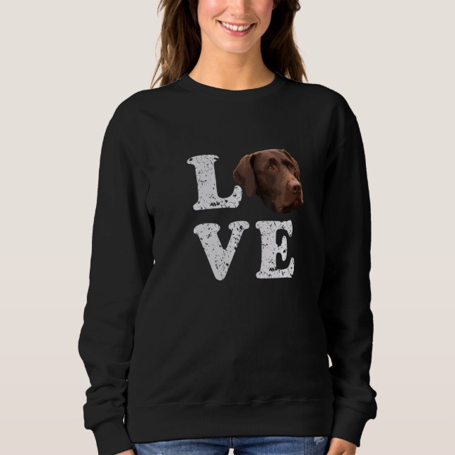I Kärlek My Chocolate Lab Labrador Retriever Hund  T Shirt (Framsida)