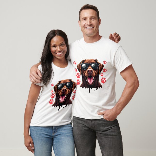 I Kärlek My Chocolate Lab T Shirt (Unisex)