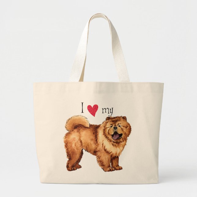 I Kärlek my Chow Jumbo Tygkasse (Framsidan)