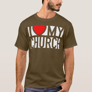 I Kärlek My Church Family Söndag Christian Support T Shirt