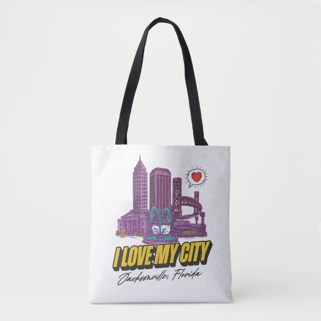 I Kärlek My City Tote Bag Tygkasse (Framsida)