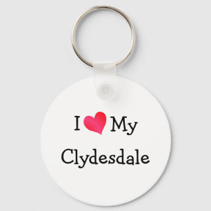 I Kärlek My Clydesdale Nyckelring