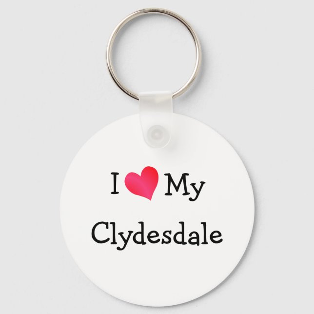 I Kärlek My Clydesdale Nyckelring (Framsida)