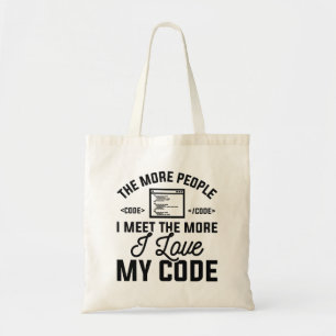 I Kärlek My Code Tygkasse
