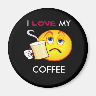 I, KÄRLEK, MY, COFFEE-kylskåp Magnet