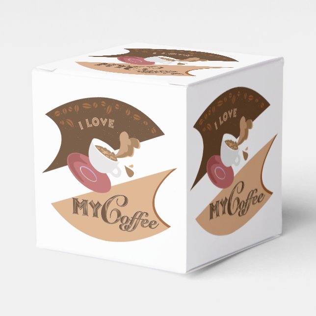 I Kärlek My Coffee Retro Java Presentaskar (Framsidan Sidan)