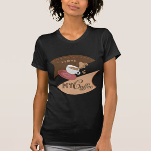 I Kärlek My Coffee Retro Middag Java Stänk Tee