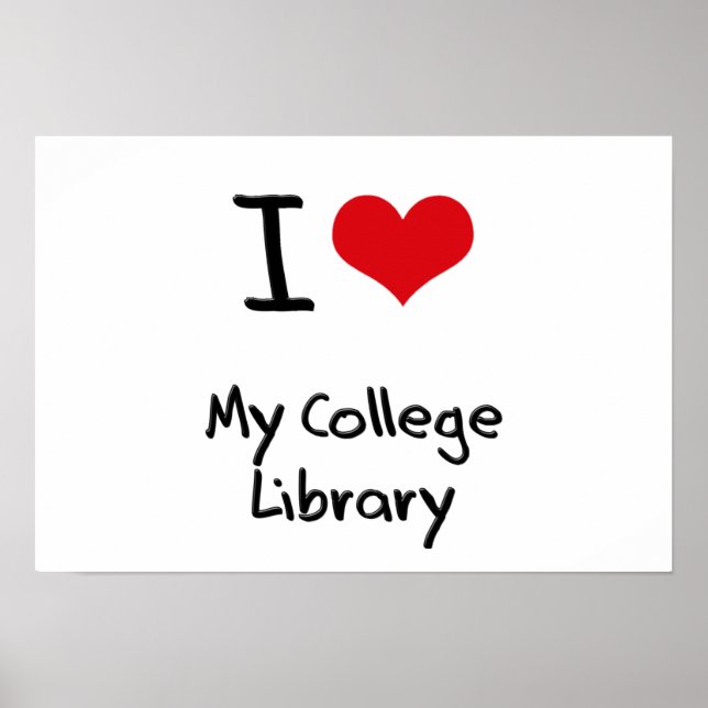 I kärlek My College Bibliotek Poster (Framsidan)