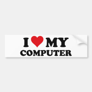 I Kärlek My Computer Bildekal