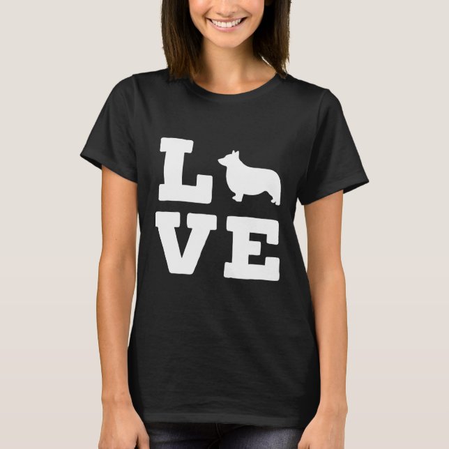 I Kärlek My Corgi Animal Hund T Shirt (Framsida)