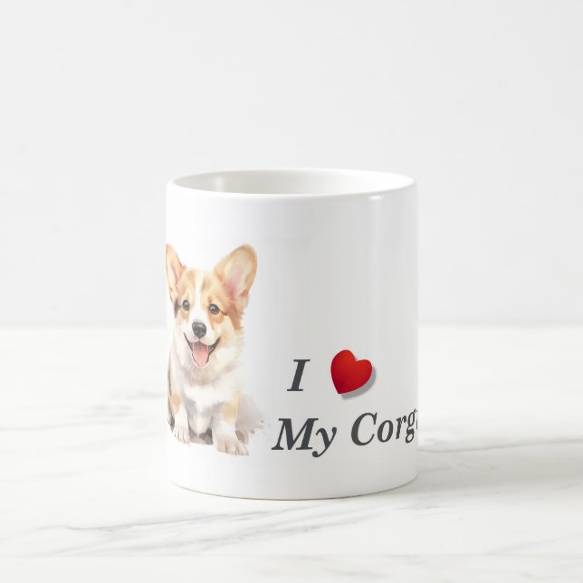 I Kärlek My Corgi Coffee Mugg (Center)