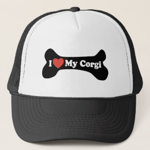 I Kärlek My Corgi - Hund Bone Truckerkeps
