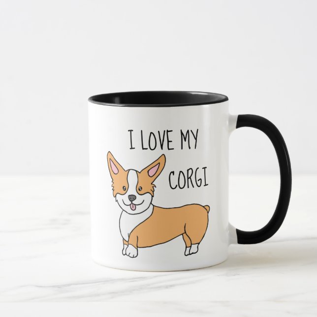 I Kärlek My Corgi Mugg (Höger)
