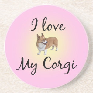 I Kärlek My Corgi Underlägg Sandsten