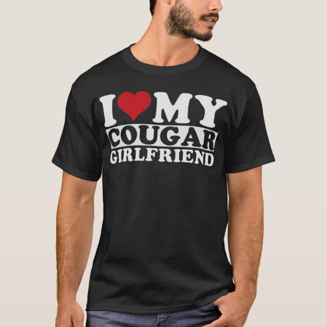i kärlek my Cougar Girlkompis T Shirt (Framsida)