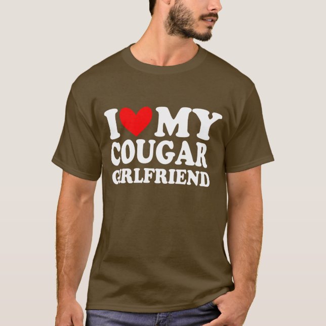 i kärlek my Cougar Girlkompis T Shirt (Framsida)