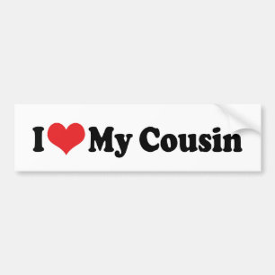 I Kärlek My Cousin Bumper Sticker Bildekal