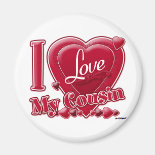 I Kärlek My Cousin Red - Hjärtat Magnet