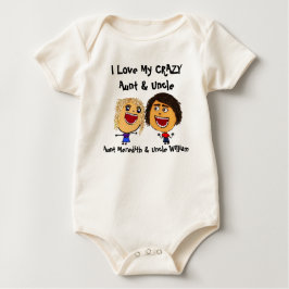 I Kärlek My Crazy Moster och farbror Tecknad T-shirt