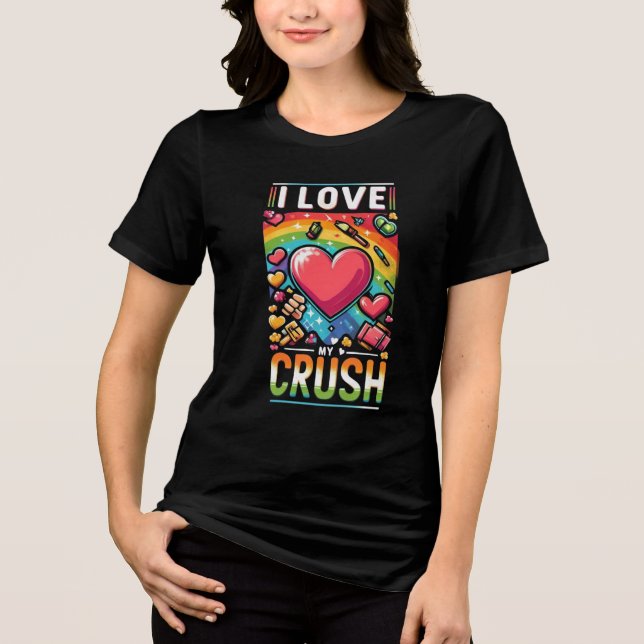 I Kärlek My Crush T Shirt (Framsida)