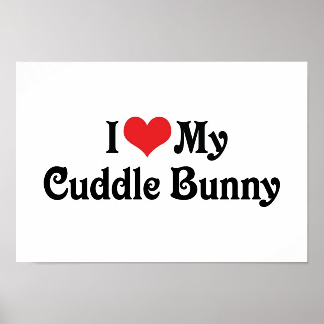 I Kärlek My Cuddle Bunny Poster (Framsidan)