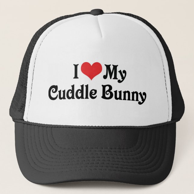 I Kärlek My Cuddle Bunny Truckerkeps (Framsida)