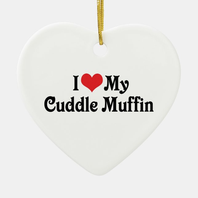 I Kärlek My Cuddle Muffin Julgransprydnad Keramik (Framsidan)