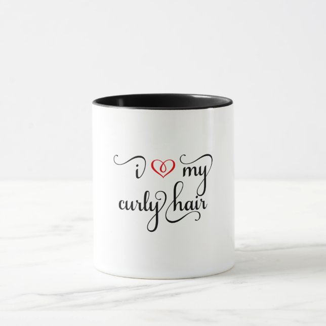 I Kärlek My Curly Hair Mugg (Center)