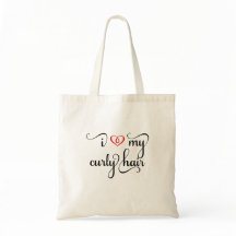I Kärlek My Curly Hair Tote Bag